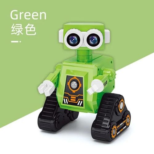 vert - Puzzle pour ducation prscolaire, jouet RC  infrarouge sans fil, Robot, lumires de programmation intelligentes, musique dynamique, voix mcanique