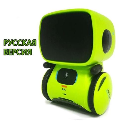 Vert russe - Robot Intelligent, Version russe, anglaise et espagnole,  commande vocale et tactile, jouet interactif, ducatif, RC