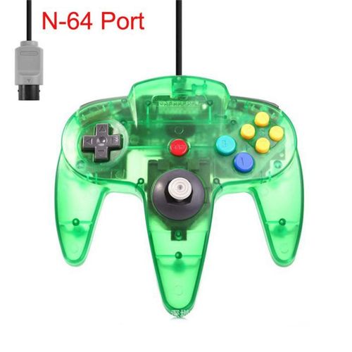 Vert Transparent - Manette De Jeu Filaire N64 Pour Console Nintendo 64, Joystick, Commande Dualshock