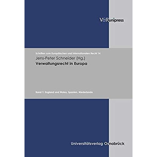 Verwaltungsrecht In Europa   de Jens-Peter Schneider 