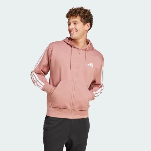 Veste  Capuche Molleton 3 Bandes Essentials Adidas - Warm Clay / White - 2xl