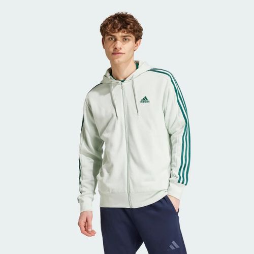 Veste  Capuche Zippe 3 Bandes Essentials Adidas - Linen Green - L