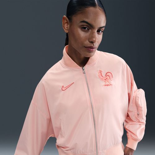 Veste Aviateur Oversize Nike Football Fff Essential Pour Femme - Rose