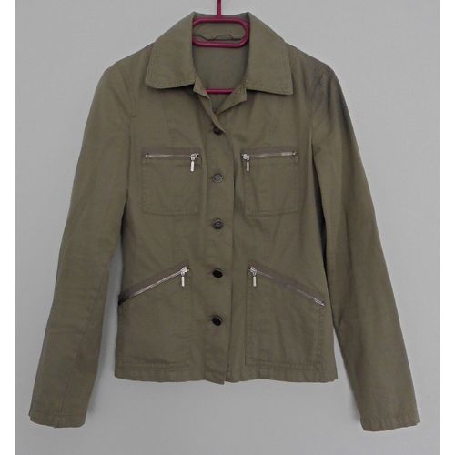 Veste Beige Multipoche. Caroll. Coton. Taille 36