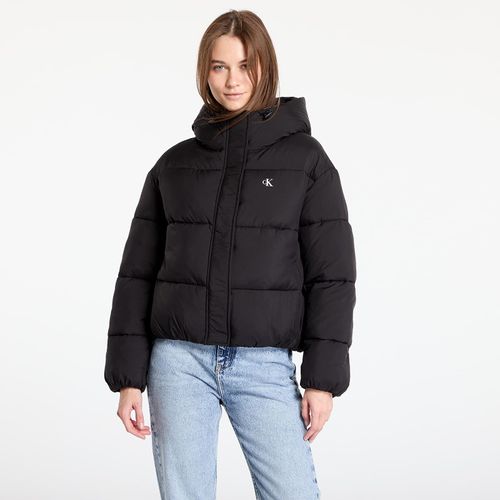 Veste Calvin Klein Jeans Logo Short Hooded Puffer Jacket Black Xl