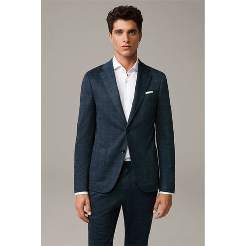 Veste De Costume En Lin Mlang Acon, Bleu Marine  Motif