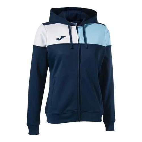 Veste De Survtement - Joma - Crew V - Zippe - Capuche - Femme - Football - Bleu/Blanc