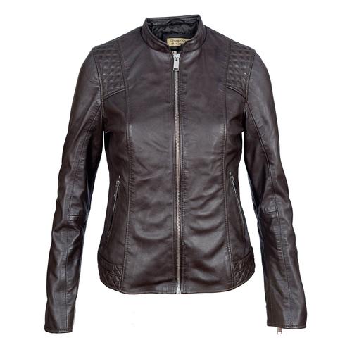 Veste En Cuir Jill Marron