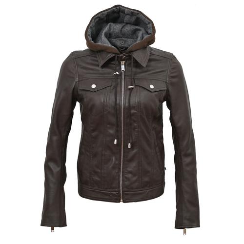 Veste En Cuir Paola Marron