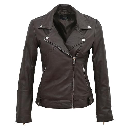 Veste En Cuir Perfecto Lolette Marron