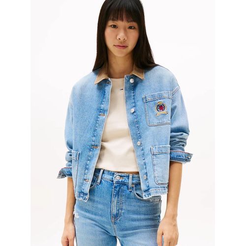 Veste En Denim  Col Contrast Et Blason Chore Jacket Crest Bi6111/Denim Light - Xs