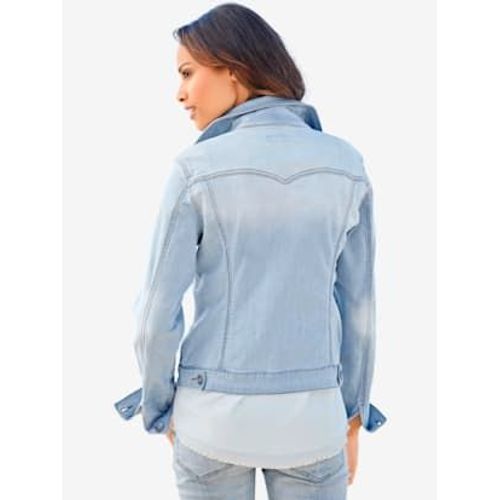 Veste En Jean Effet Dlav Et Us - Linea Tesini - Dlav