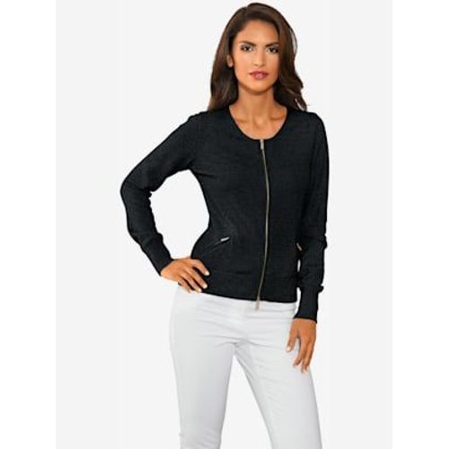 Veste En Tricot Fin Motif Tricot Ajour Tendance - Rick Cardona - Noir