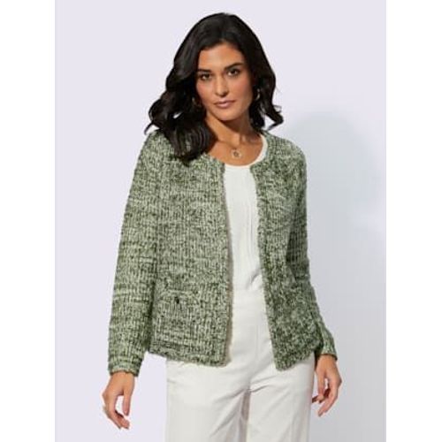 Veste En Tricot Joli Fil Fantaisie - Creation L - cru-Kaki  Motifs