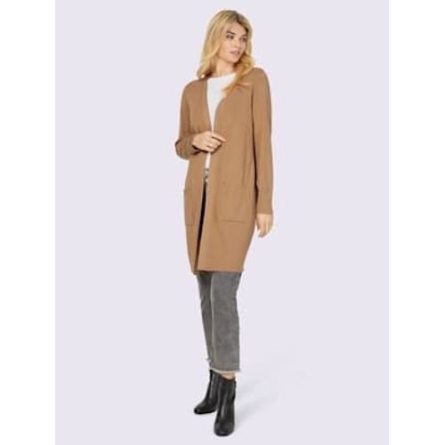 Veste Longue En Tricot 70% Viscose - Linea Tesini - Couleur Chamois