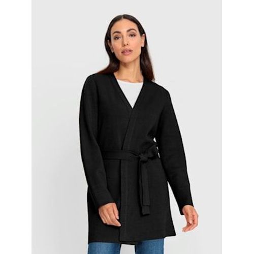 Veste Longue En Tricot Avec Viscose - Rick Cardona - Noir
