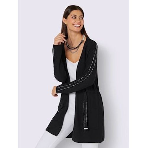Veste Longue En Tricot Mlange De Lyocell Et De Viscose De Qualit - Creation L - Noir