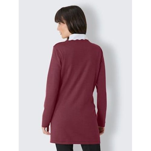 Veste Longue En Tricot Produit Naturel D'exception - Creation L Premium - Bordeaux