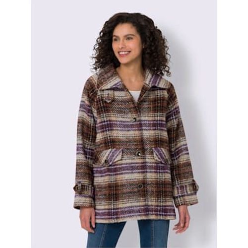 Veste Superbe Motif Structur - Linea Tesini - Rouge Marron-Ocre Chin