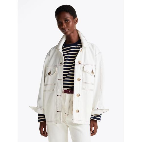 Veste Utilitaire Oversize En Denim Dnm Oversized Utility Jacket Clr/Ecru - 40