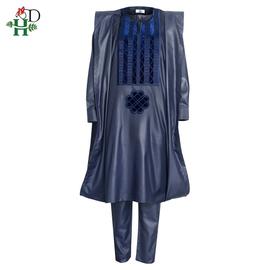 vetements africains traditionnels pour hommes ensemble 3 pieces chemise et pantalon pour fete de mariage musulman Boubou Africain Rakuten