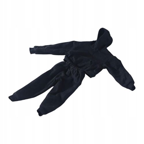 Vtements De Poupe Miniatures Faits Main, Sweat  Capuche Et Pantalon, Noir,  La Mode, 1/6