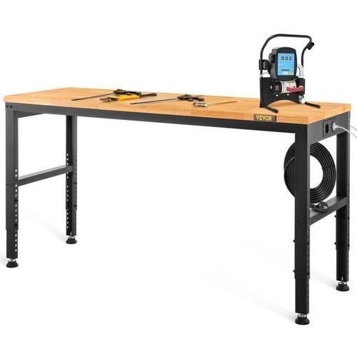 Vevor tabli Garage Atelier Table De Travail Hauteur Rglable 183 X 64 X 97 Cm