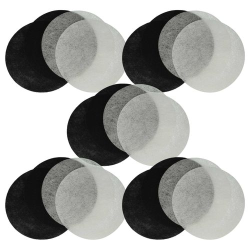 vhbw 10x filtre  charbon actif, 10x filtre  graisses compatible avec Moulinex T-43, T-41, T-42 friteuse - 20 filtres