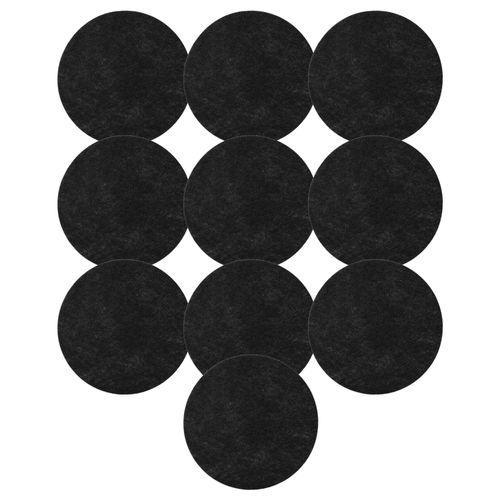 vhbw 10x Filtre  charbon actif compatible avec DeLonghi F2635, F26215, F26235, F26237 Friteuse - 130 mm