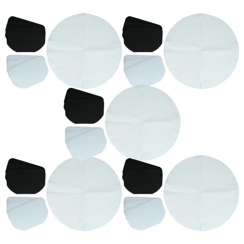vhbw 15x filtre  charbon actif, 15x filtre  graisses, 30x filtre papier compatible avec DeLonghi D690C, D677UX friteuse - 60 filtres
