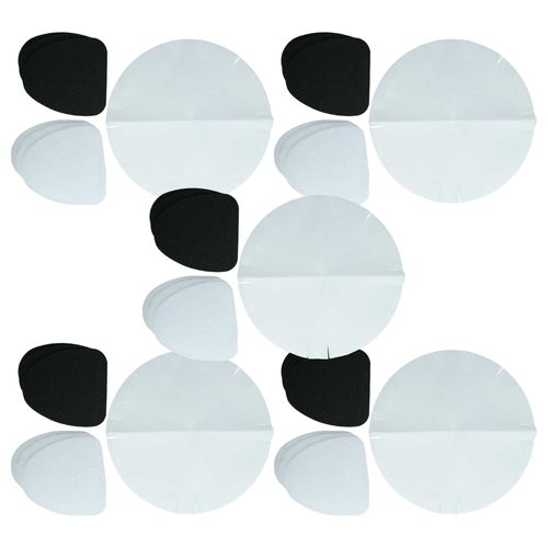 vhbw 15x filtre papier, 15x filtre  charbon actif, 15x filtre  graisses compatible avec DeLonghi F18, F18233 friteuse - 45 filtres