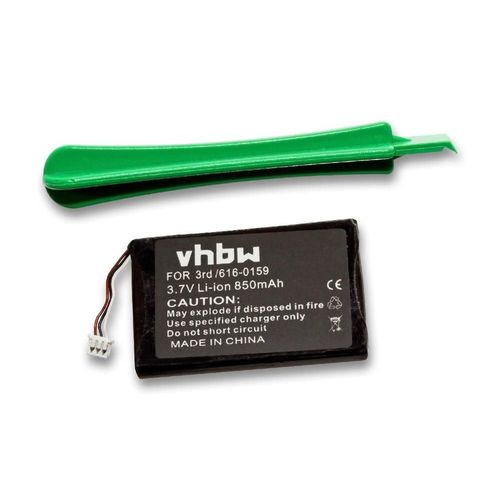vhbw 1x Batterie compatible avec Apple iPod A1040, M8948LL/A, 3rd Generation, M8948LL, 40GB lecteur de musique MP3 (850mAh, 3,7V, Li-polymre)