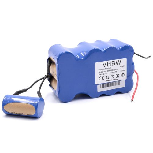 vhbw 1x Batterie compatible avec Bosch BBHMOVE6/04, BBHMove6/03, BBHMOVE6N/01, BBHMove6, BBHMOVE6/02, BBHMOVE5N/01 aspirateur (1500mAh, 18V, NiMH)