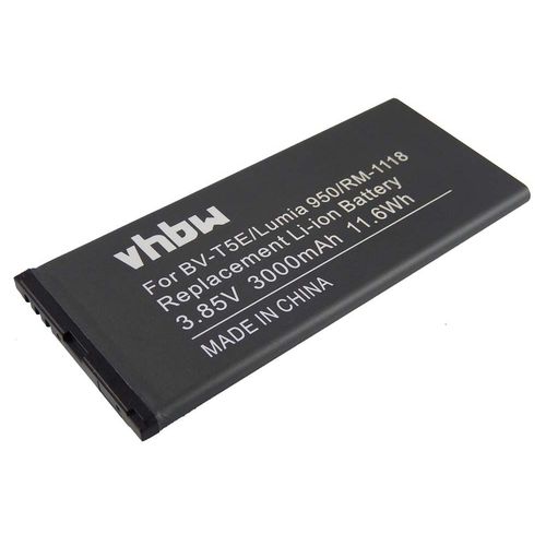 Vhbw 1x Batterie Compatible Avec Microsoft / Nokia Lumia 950, 940, Rm-110, 950 Dual Sim, 940 Xl Tlphone Portable (3000mah, 3,85v, Li-Ion)