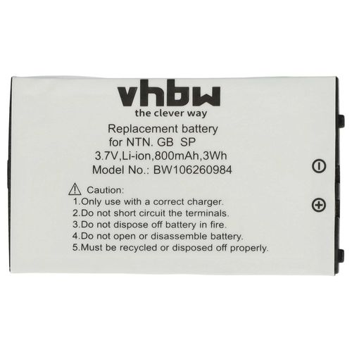 Vhbw 1x Batterie Compatible Avec Nintendo Game Boy Advance Sp Ags-101, Advance Sp Ags-003, Advance Sp Ags-001 Console De Jeux (800mah, 3,7v, Li-Ion)