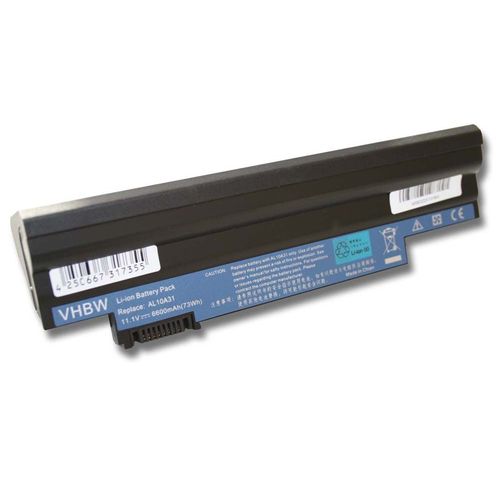 vhbw 1x Batterie compatible avec Packard Bell Dot S/B-017UK, S2 SII, S E2 SPT, SE/R-111UK, S/B-003 IT ordinateur portable (6600mAh, 11,1V, Li-ion)