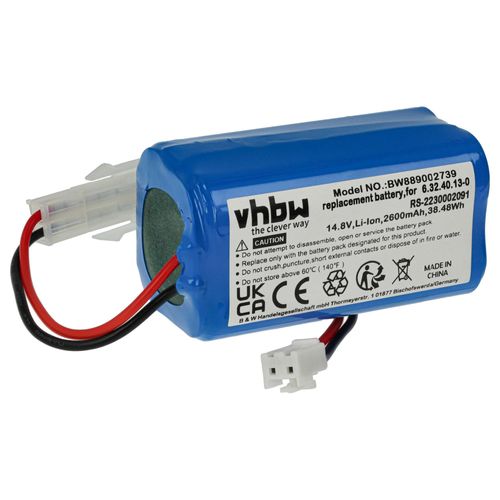 vhbw 1x Batterie compatible avec Rowenta RR 7747 WH 4Q0, RR 7755 WH 4Q0, RR7 robot lectromnager (2600mAh, 14,8V, Li-ion, sans botier)