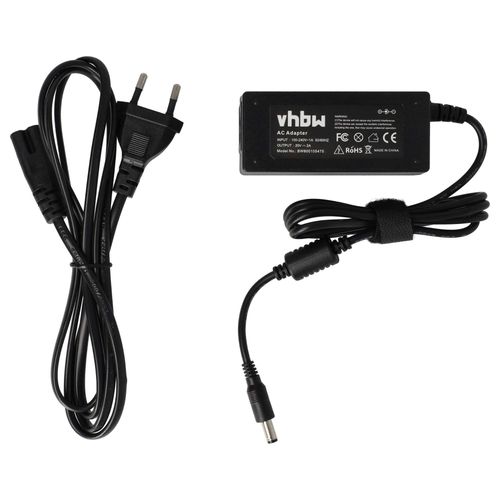 vhbw 1x Bloc d'alimentation remplacement pour Toshiba ADP-40MH AD, FMV-AC326, FPCAC66, PA3743A-1AC3 pour ordinateur portable - Cble de 15 cm, 40 W