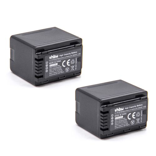 vhbw 2x Batterie compatible avec Panasonic HC-W580, HC-W570, HC-VXF999 camra vido camscope (3200mAh, 3,6V, Li-ion) avec puce d'information