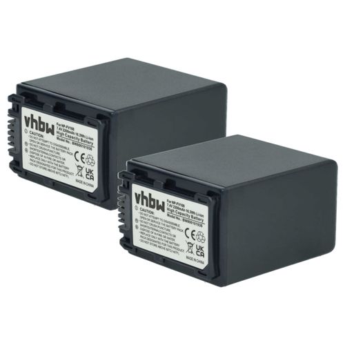 vhbw 2x Batterie remplacement pour Sony NP-FV60, NP-FV50, NP-FV70 pour camra vido camscope (2200mAh, 7,2V, Li-ion) avec puce d'information