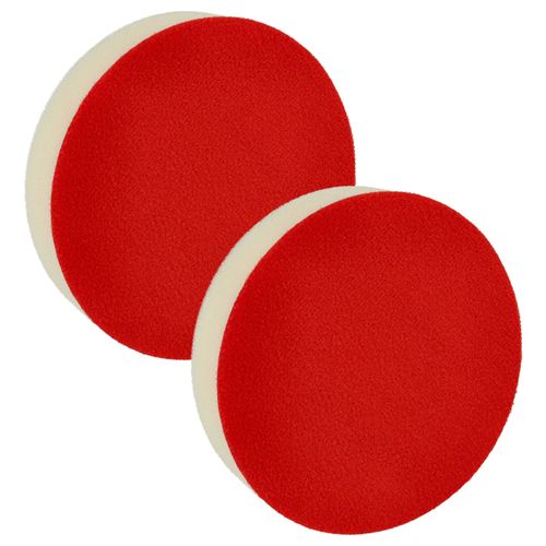 Vhbw 2x Eponge De Polissage Compatible Avec Metabo Ponceuses Excentriques Et  Vibration - 13 Cm Diam. De Travail, Rouge, Blanc