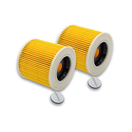vhbw 2x filtre  cartouches pour aspirateur robot aspirateur multi-usages Krcher WD 2.200, WD 2500 M, WD 3.200, WD 3.300 M, WD 3.500 P