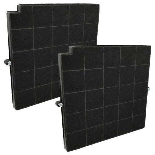 vhbw 2x Filtres  charbon actif compatible avec Arthur Martin INBOX1, INBOX120, INBOX2, INBOXR1, INBOXR12 hotte aspirante - 26,5 x 25,8 x 1,8 cm