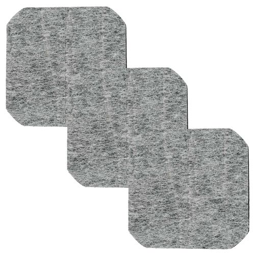 vhbw 3x Filtre  charbon actif compatible avec Tefal Compact Quadra 8203, 6122, 3199, 3198, 3197, 3193, 3192, 3122 Friteuse - 12 x 12 x 0,8 cm