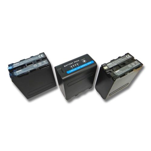 vhbw 3x Batterie compatible avec Sony HVR Serie HVR-Z1E, HVR-HD1000E camra vido camscope (10400mAh, 7,4V, Li-ion)