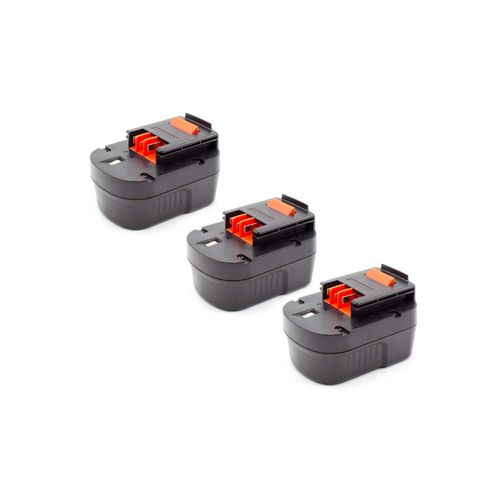 Vhbw 3x Batteries Compatible Avec Black & Decker Epc12 H1, Epc12cabk, Fs1200d-2, Firestorm Fs1200d Outil lectrique (1500mah Nimh 12 V)