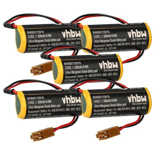 Vhbw 5x Batterie Compatible Avec Le Blond 77 Cnc Router Programmable Logic Controller Systme De Contrle (2000mah, 3v, Li-Ion)