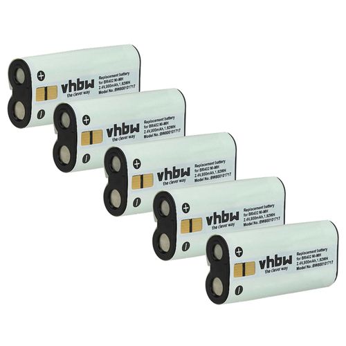 Vhbw 5x Batterie Compatible Avec Olympus Ds-3300, Ds-2300, Ds-5000, Ds-4000, Ds-5000id Dictaphone (800mah, 2,4v, Nimh)