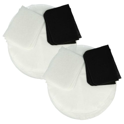 vhbw 6x filtre  charbon actif, 6x filtre  graisses, 12x filtre papier compatible avec DeLonghi srie D28 friteuse - 24 filtres