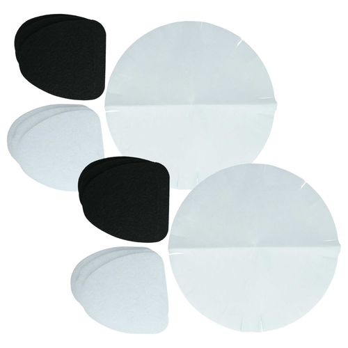 vhbw 6x filtre  charbon actif, 6x filtre  graisses, 6x filtre papier compatible avec DeLonghi F18316, F18, F18233 friteuse - 18 filtres